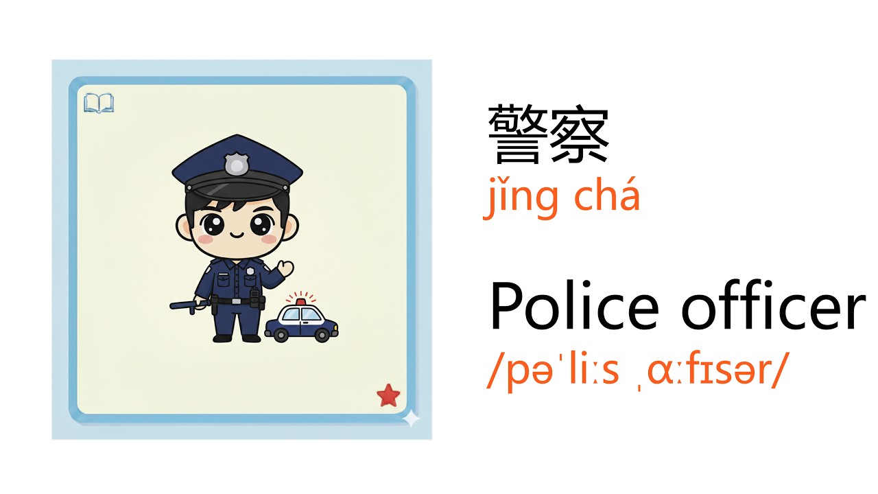 Learning Chinese & English for Kids, 孩子学习英语&中文 各种职业名称
