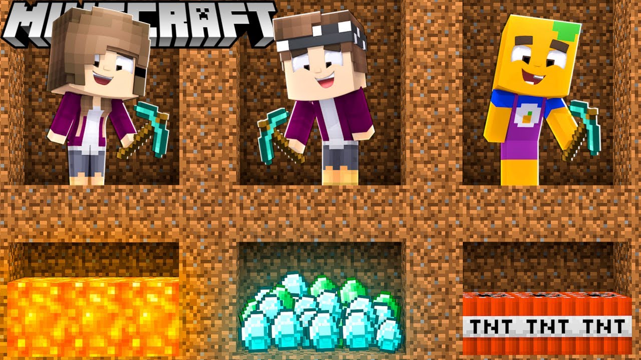 WER ZUERST DEN SCHATZ FINDET GEWINNT IN MINECRAFT!