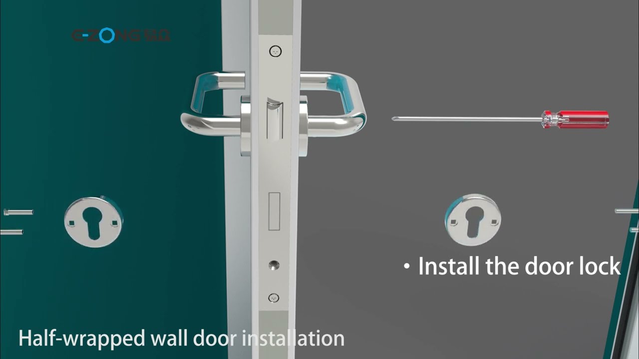 How to install a cleanroom swing door | swing door for brick wall