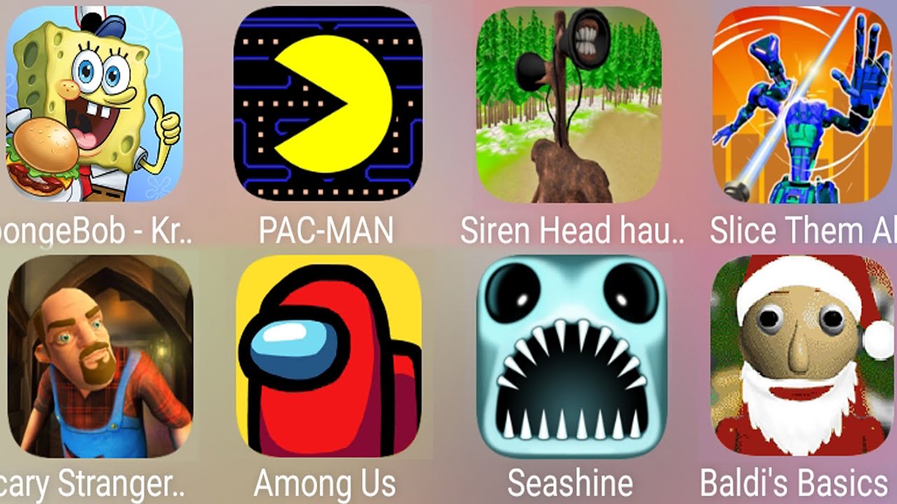 SpongeBob Krusty, PAC-MAN, Among Us, Siren Head & More | Gameplay Compilation
