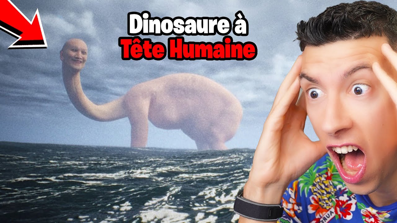 ⛔️Ne Regardez Pas le Terrifiant Dinosaure à Tête Humaine en Mer😳 Thalassophobe (peur de l'océan)