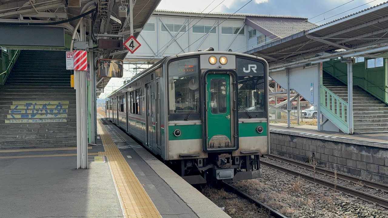 2026/1/13 東北本線白石駅に入線する701系F2-18編成