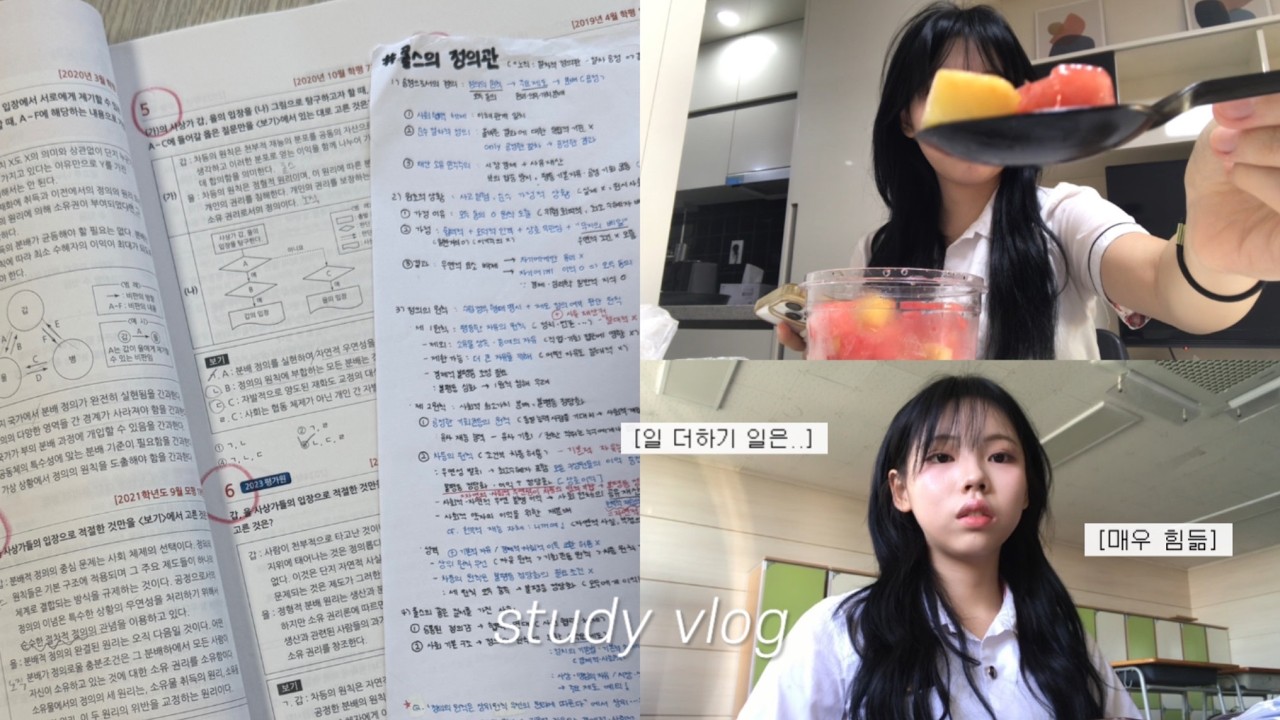 Vlog 꿈은 없고요 그냥 놀고 싶습니다 | 시험기간 브이로그 • 08년생 • 기말고사 • 공부
