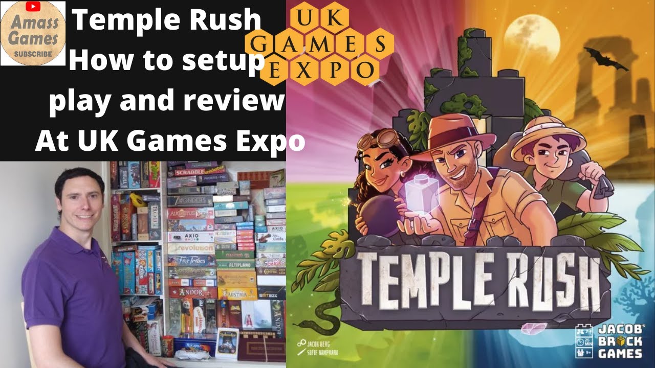 Temple Rush - how to setup, play and review at the UK Games Expo * Amass Games * UKGE