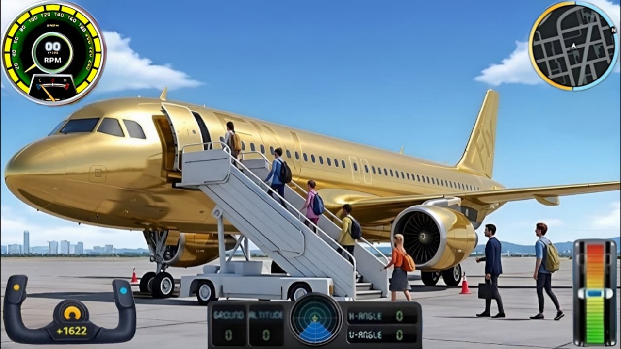 Real Flight Airplane City Pilot Simulator - Plane Boeing Emergency Landing - Android Gameplay