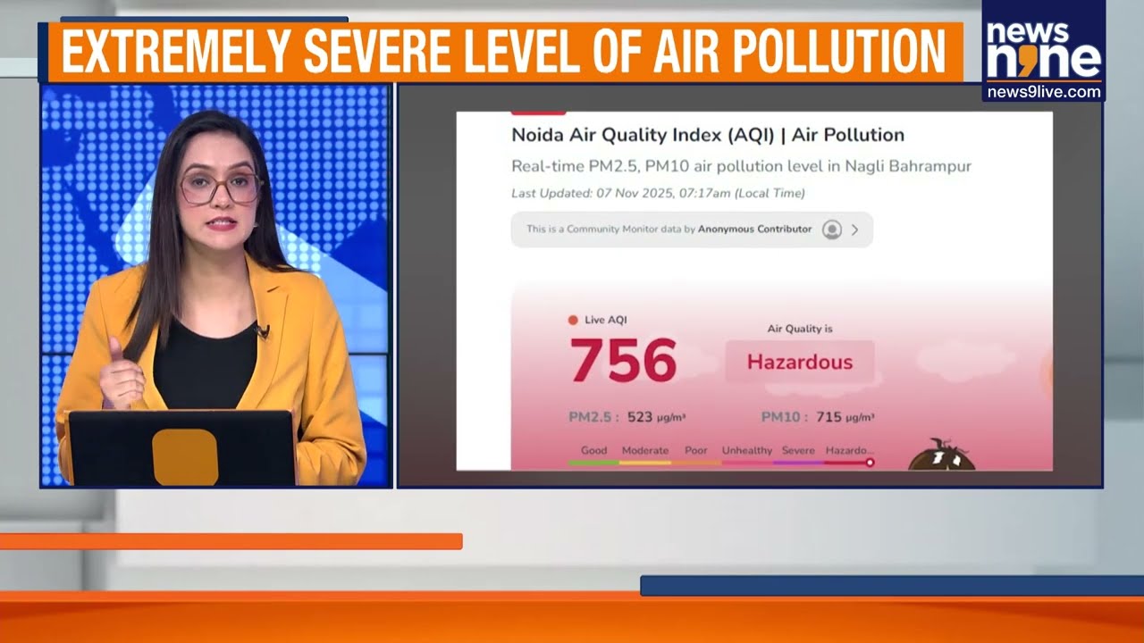 Noida Chokes As AQI Soars To 756 | Air Quality Reaches Hazardous Level | News9