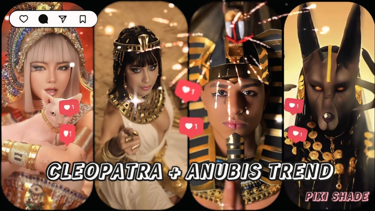 CLEOPATRA TREND | ANUBIS TREND | CLEOPATRA MAKEUP TRANSITION | ALL TRENDING TRANSITIONS | Part.01 