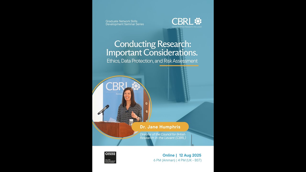 Conducting Research: Important Considerations: Ethics, Data Protection, and Risk Assessment
