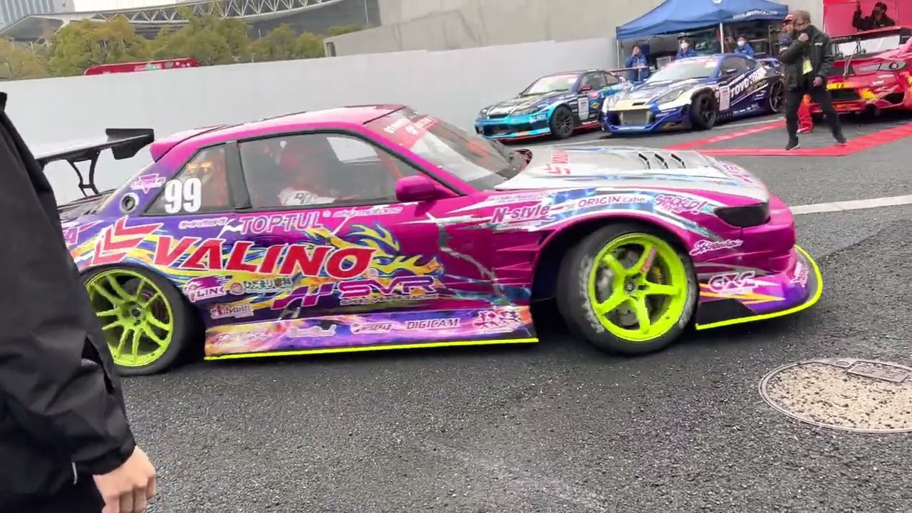 東京オートサロン2023  D1 KICK OFF 中村直樹シルビアs13 V8 爆音