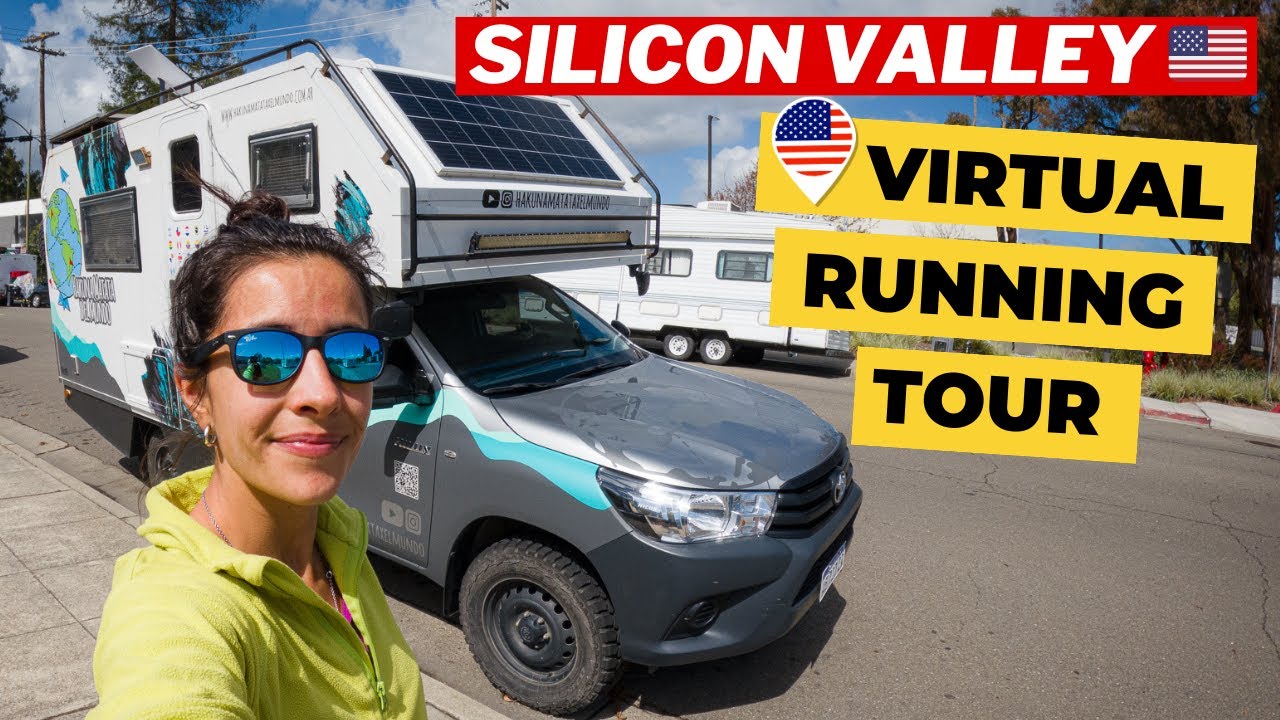 SILICON VALLEY VIRTUAL RUNNING TOUR | Corriendo por Mountain View #California 🇺🇸 con Caro & Santi