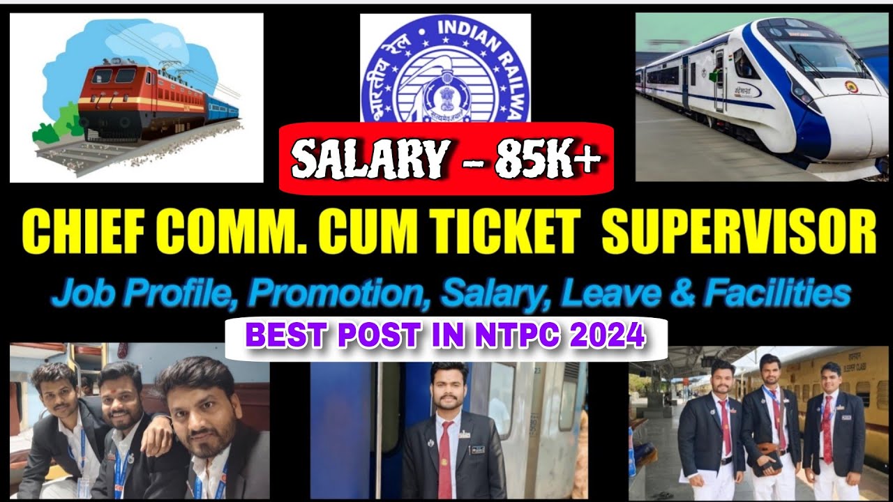 CHIEF COMMERCIAL CUM TICKET SUPERVISOR, BEST POST OF NTPC 2024🎯 ,SALARY 85K+,PROMOTION @PlashTube