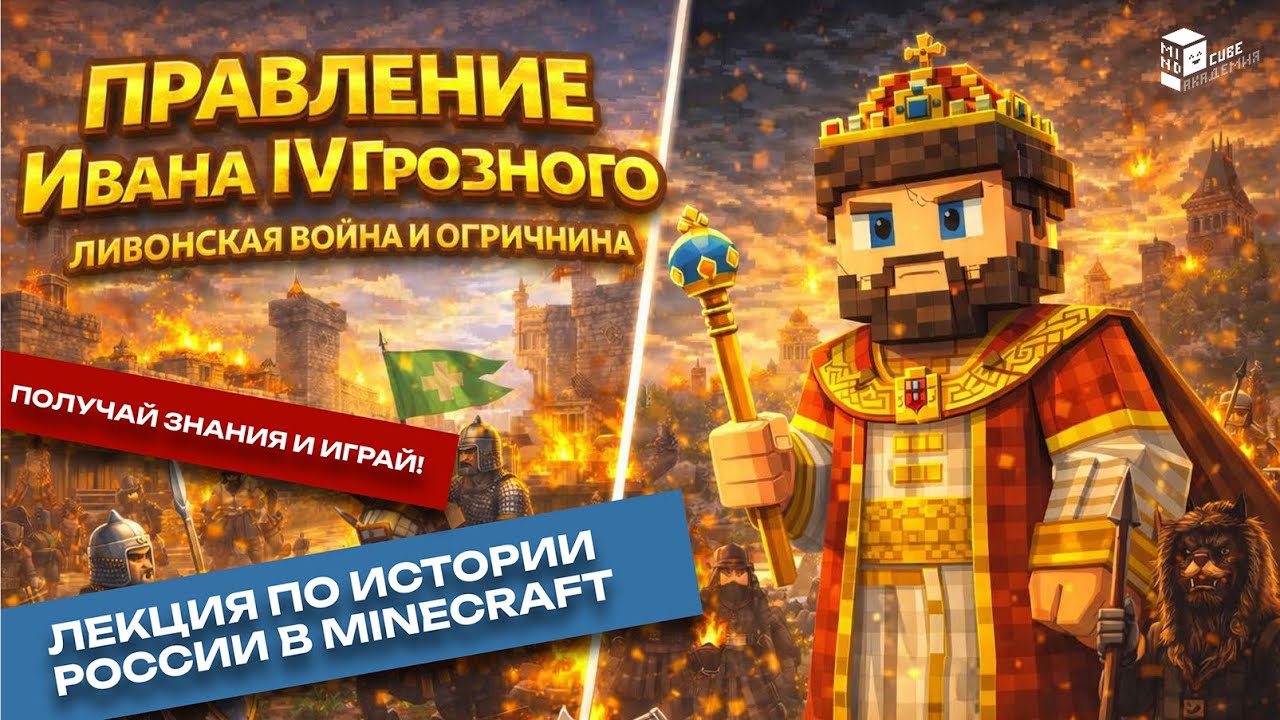 Иван IV Грозный: Ливонская война и опричнина | Лекции в Minecraft | MindCube Академия