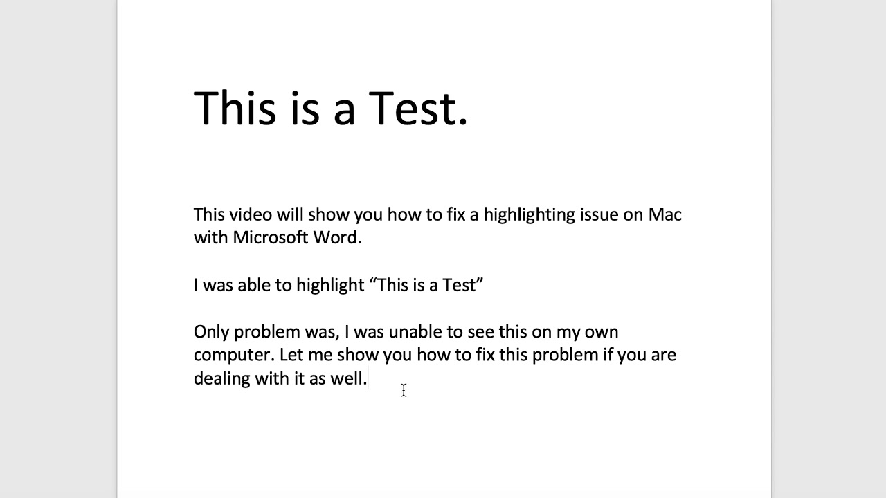 How to Mac: Fix Highlight in Microsoft Word