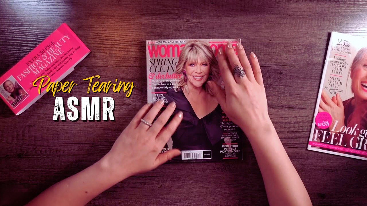 Paper Tearing ASMR • Ripping Pages from Woman & Home Magazine (#7)
