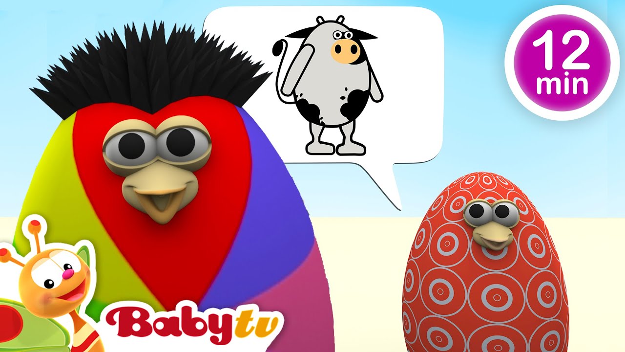 Pássaros de Ovo Surpresa: Espetáculo de Vestir Elefante, Vaca e Lagosta! 🥚🐘🐄🦞 @BabyTVPT
