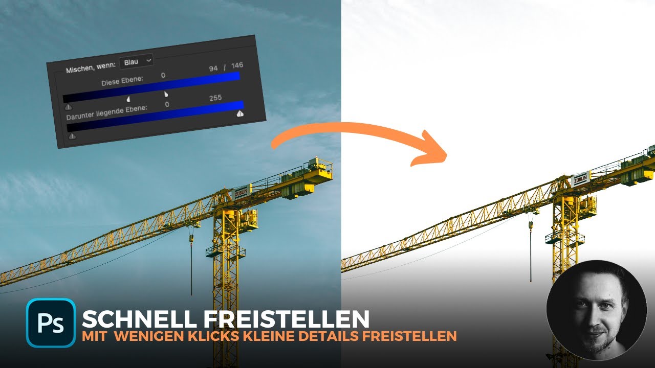 Das solltest du wissen! Freistellen durch Blend-If im Farbbereich #Photoshop #RickMaschke