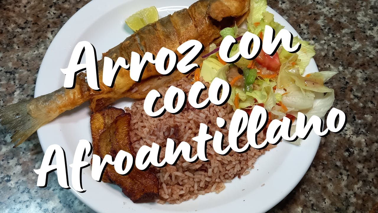 Arroz con coco🥥 estilo afroantillano👩🏾‍🦱- Corvina Entera Frita 🐟-etnia negra