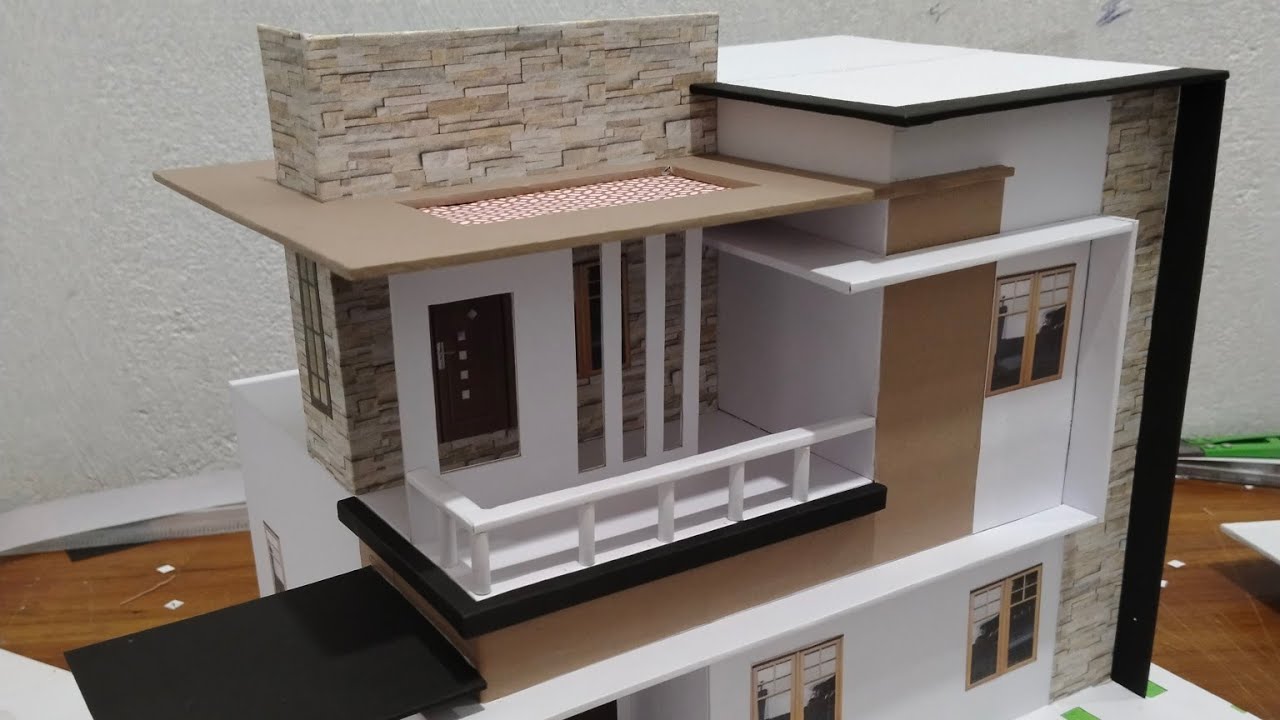 model making miniature house //mini art creat // miniature house// simple design residential house