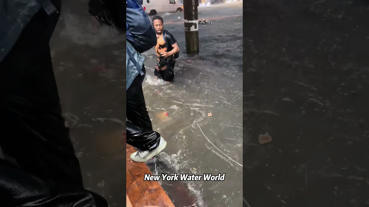 Only in New York could three days of torrential rain result in the New York of today. #flood #viral