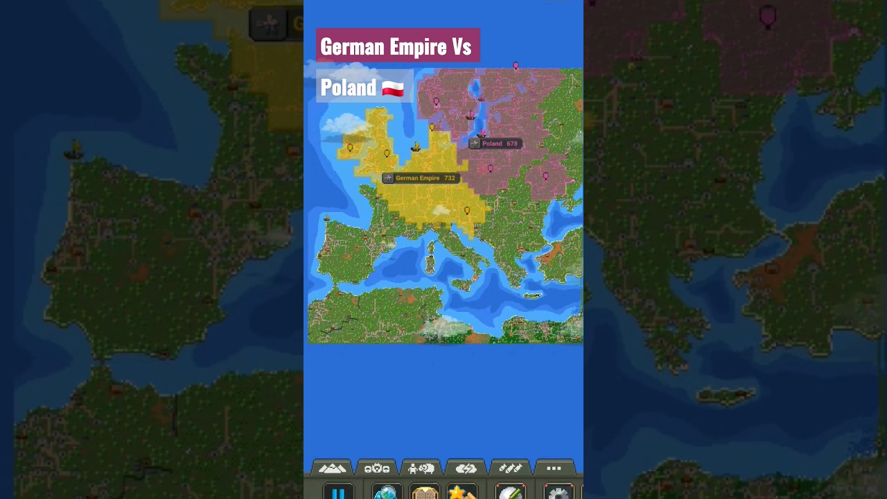 German Empire Vs Poland 🇵🇱 #shorts #subscribe #superworldbox #worldbox