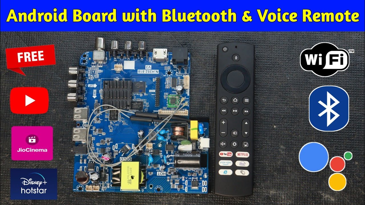 Universal Android board with Bluetooth and Voice Remote N.H352.818 | TV Board with Voice Remote