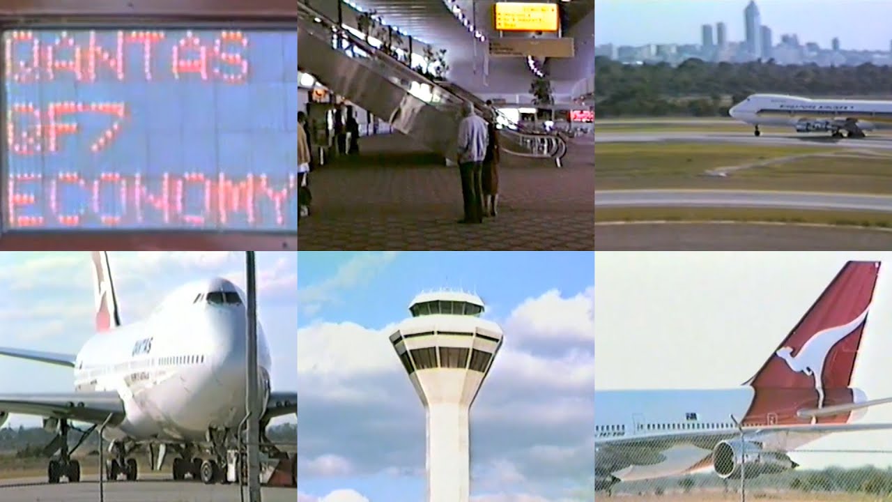 1987: Perth Airport in the 80s (Vintage Footage) (Excerpts)