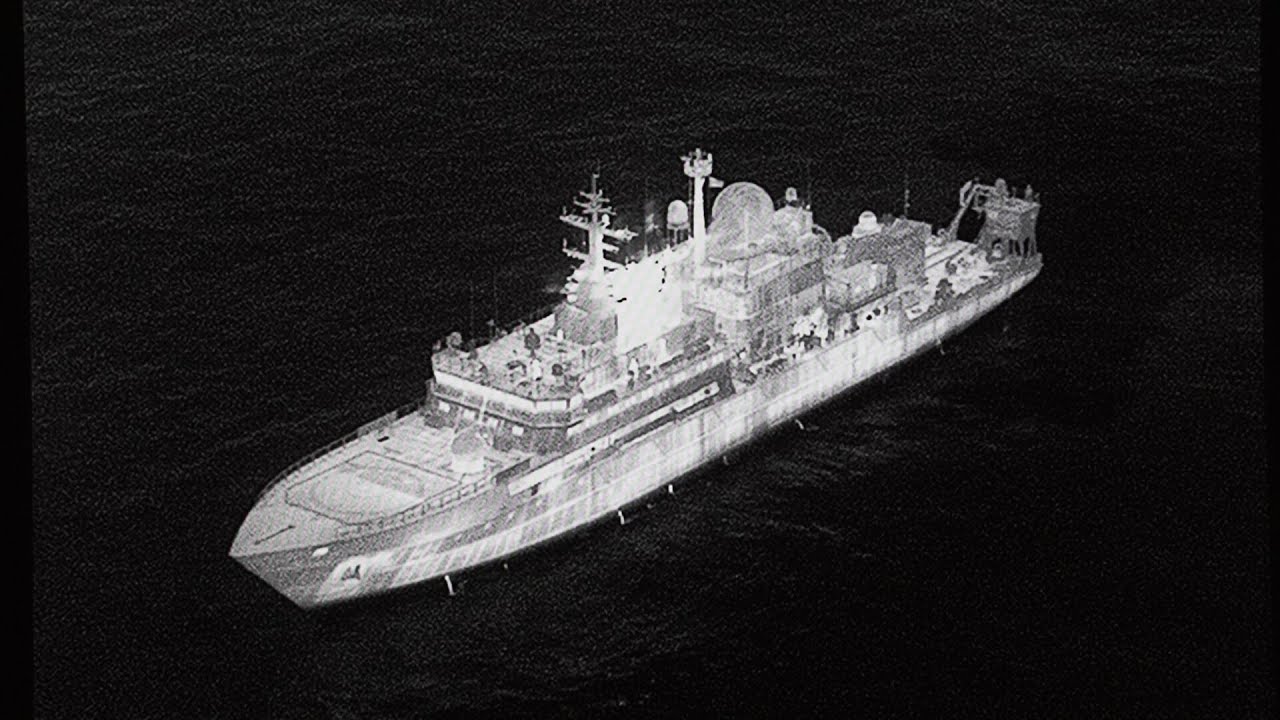 Russian spy ship enters British waters and points lasers at RAF pilots