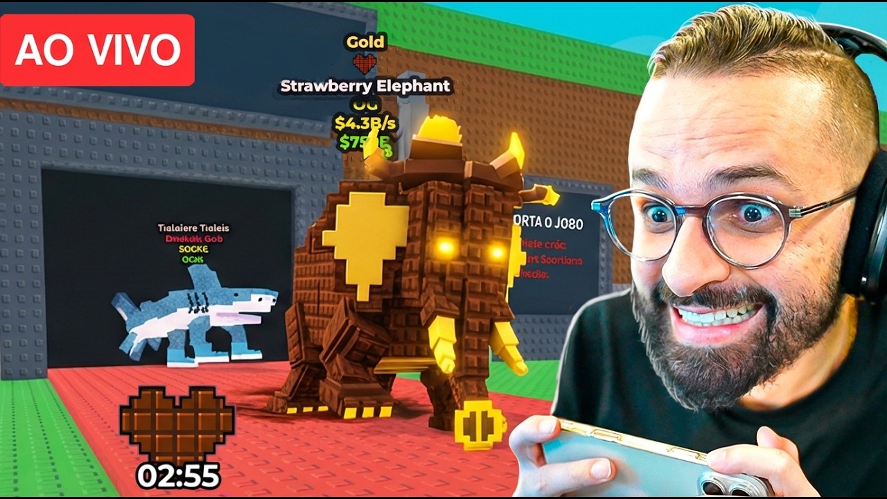 🔴AO VIVO: CRIEI O ELEFANTE DE CHOCOLATE MAIS RARO DO BRAINROT 😱🍫💰