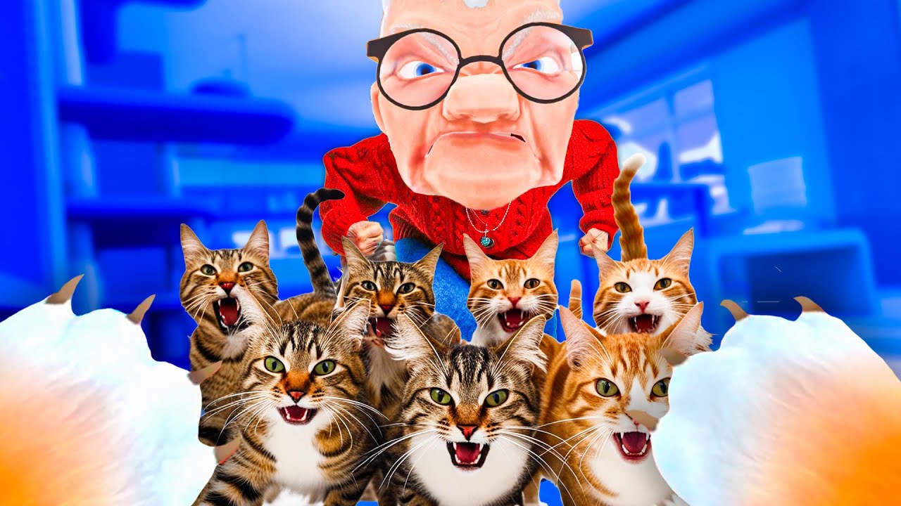 GANG KOT&Oacute;W ATAKUJE BABKE?! w Nowym UPDATE (I am Cat VR)