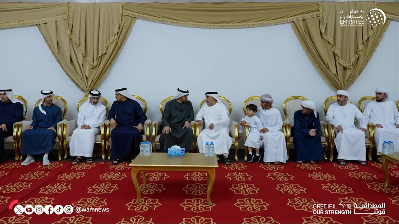 رئيس الدولة يقدم واجب العزاء في الشهيد خليفة البلوشي
