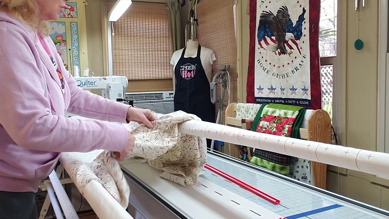 Part 2 - Becky's Quilt Backing Loading Method with Red Snappers