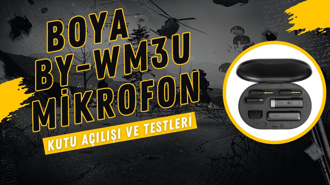 Boya BY-WM3U YakaMikrofon Kutu Açılışı ve Ses Kayıt Testleri
