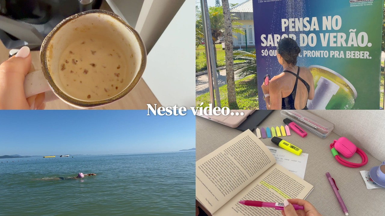 Vlog: Leituras, natação e muito café