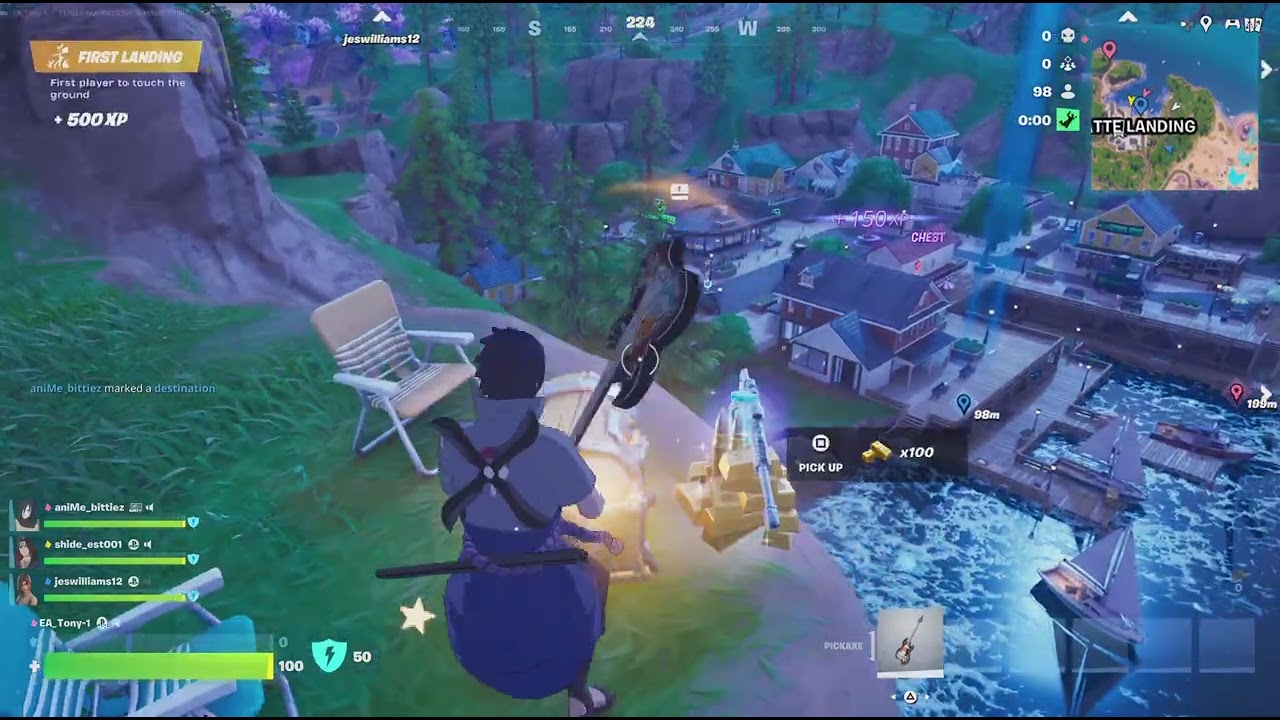 Fortnite clean snipe kill.
