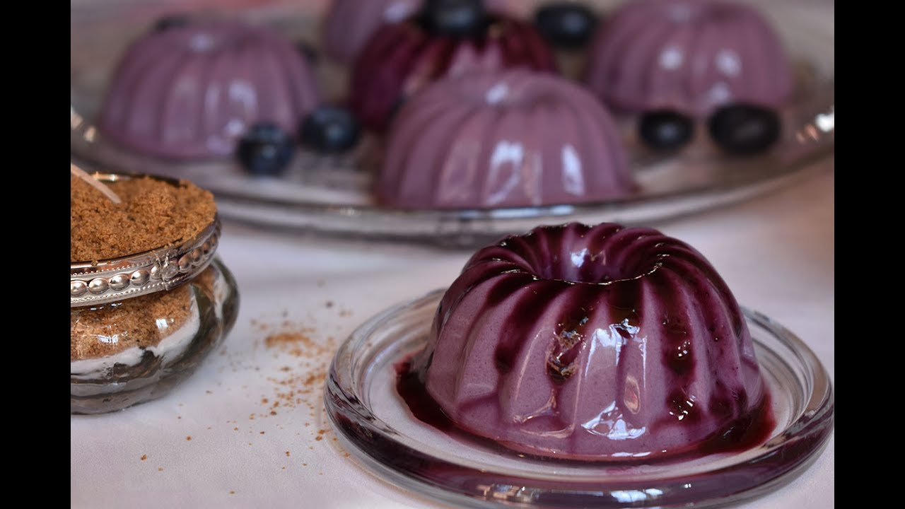 Panna cotta de arándanos versión saludable