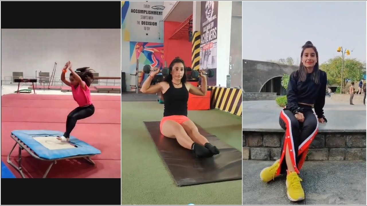 Gymnastic girl Parul Arora stunt videos।।