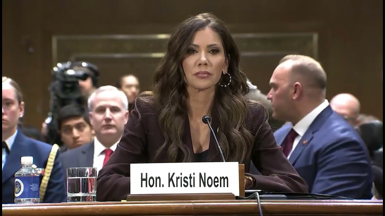 Protester Disrupts Kristi Noem Senate Testimony