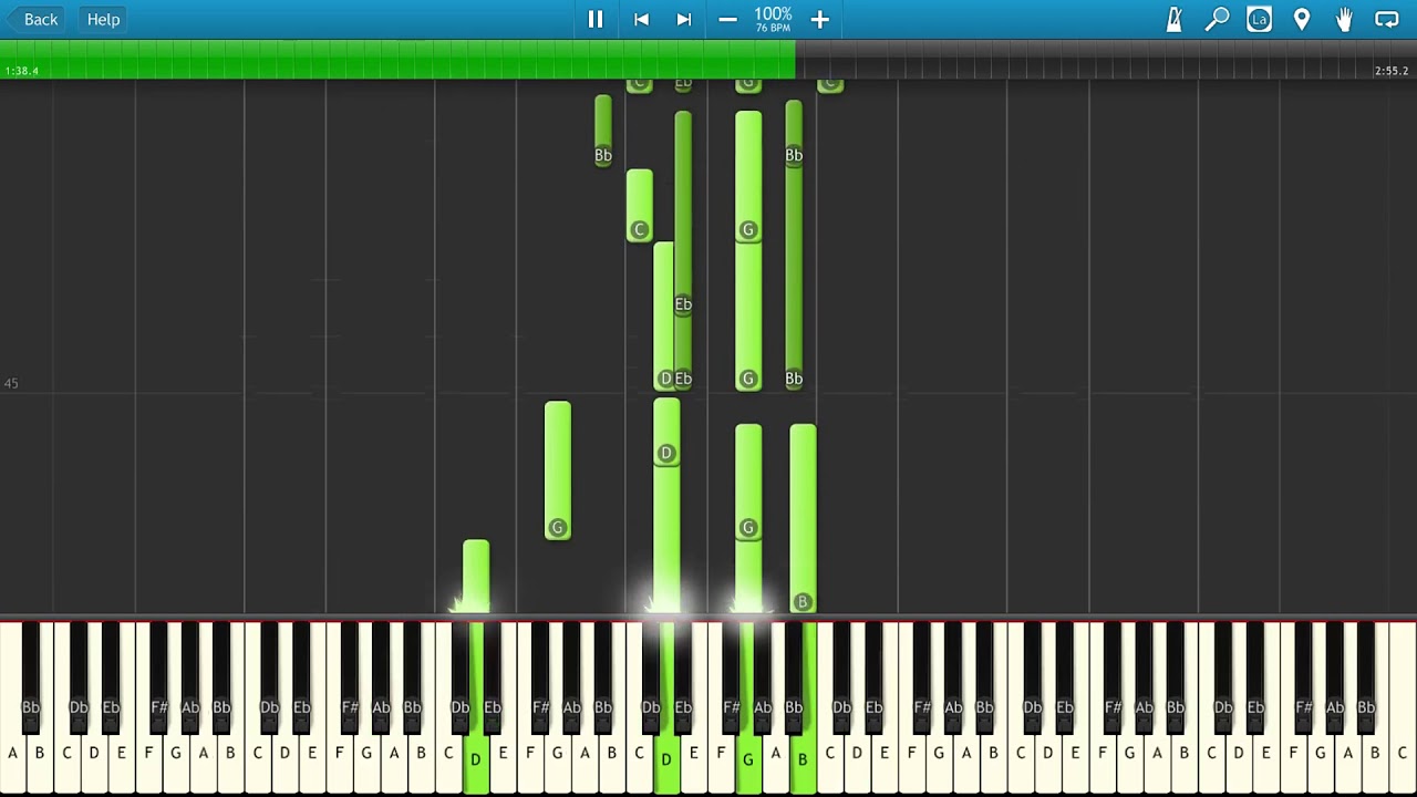 Spyro: A Hero's Tail - Cloudy Domain (Synthesia Piano Tutorial - Recorded by RubbberRabbbit2)