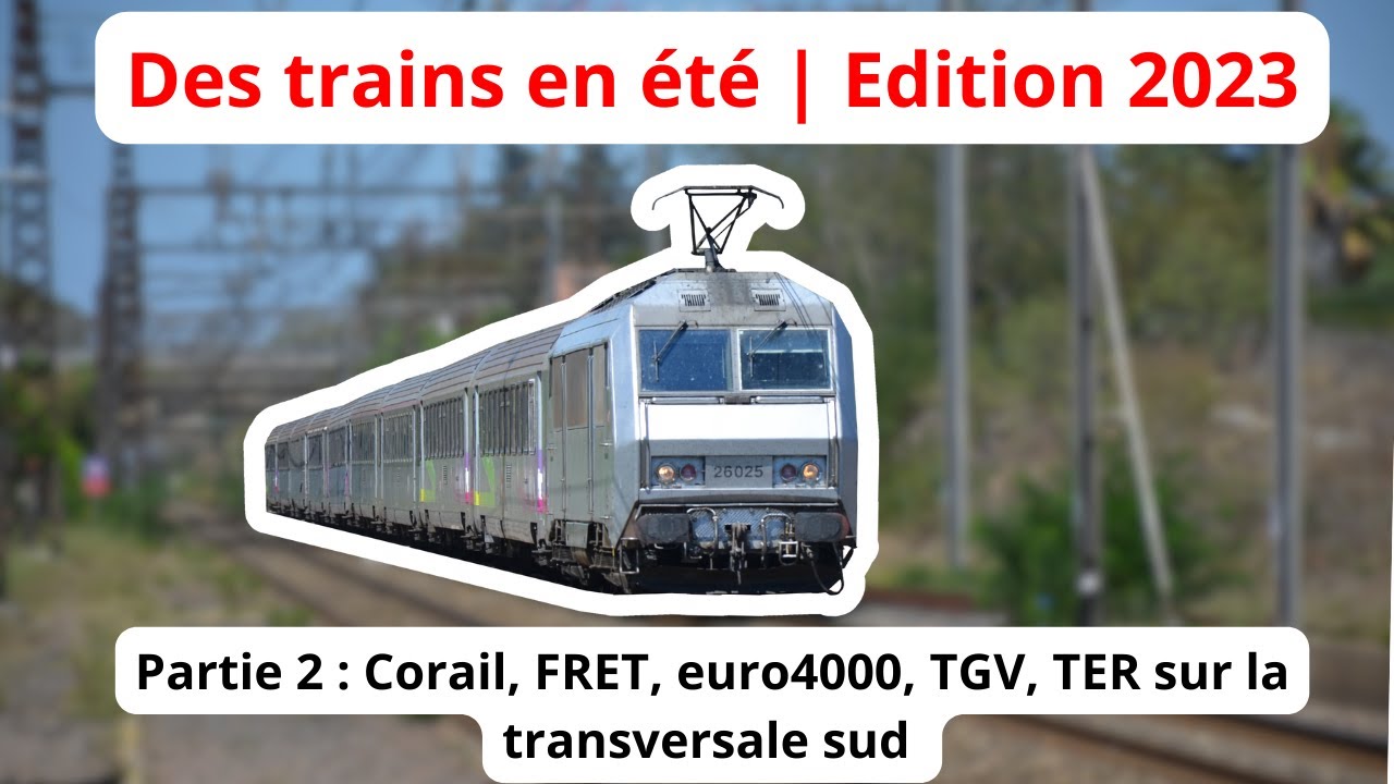 Corail, Ouigo, euro4000 et autres trains sur la transversale sud (Des trains en &eacute;t&eacute; | &Eacute;dition 2023)