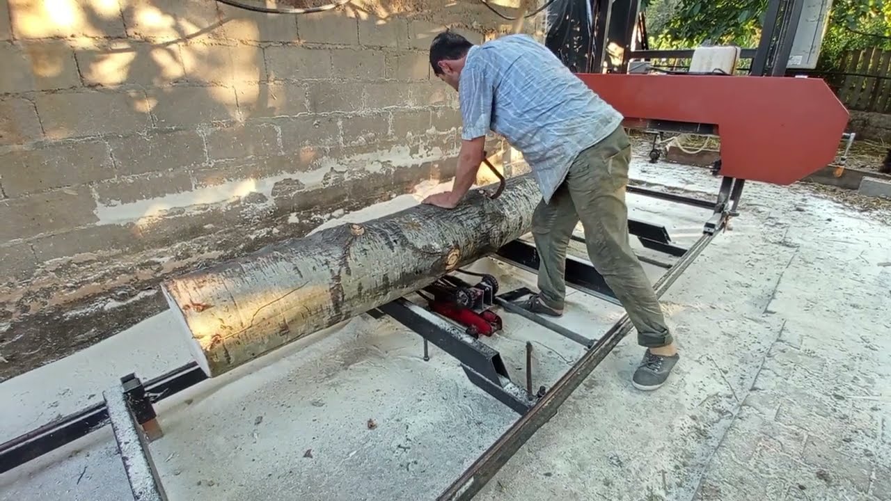 manuel tomruk çevirme aparatı Yatay şerit testere ,homemade sawmill