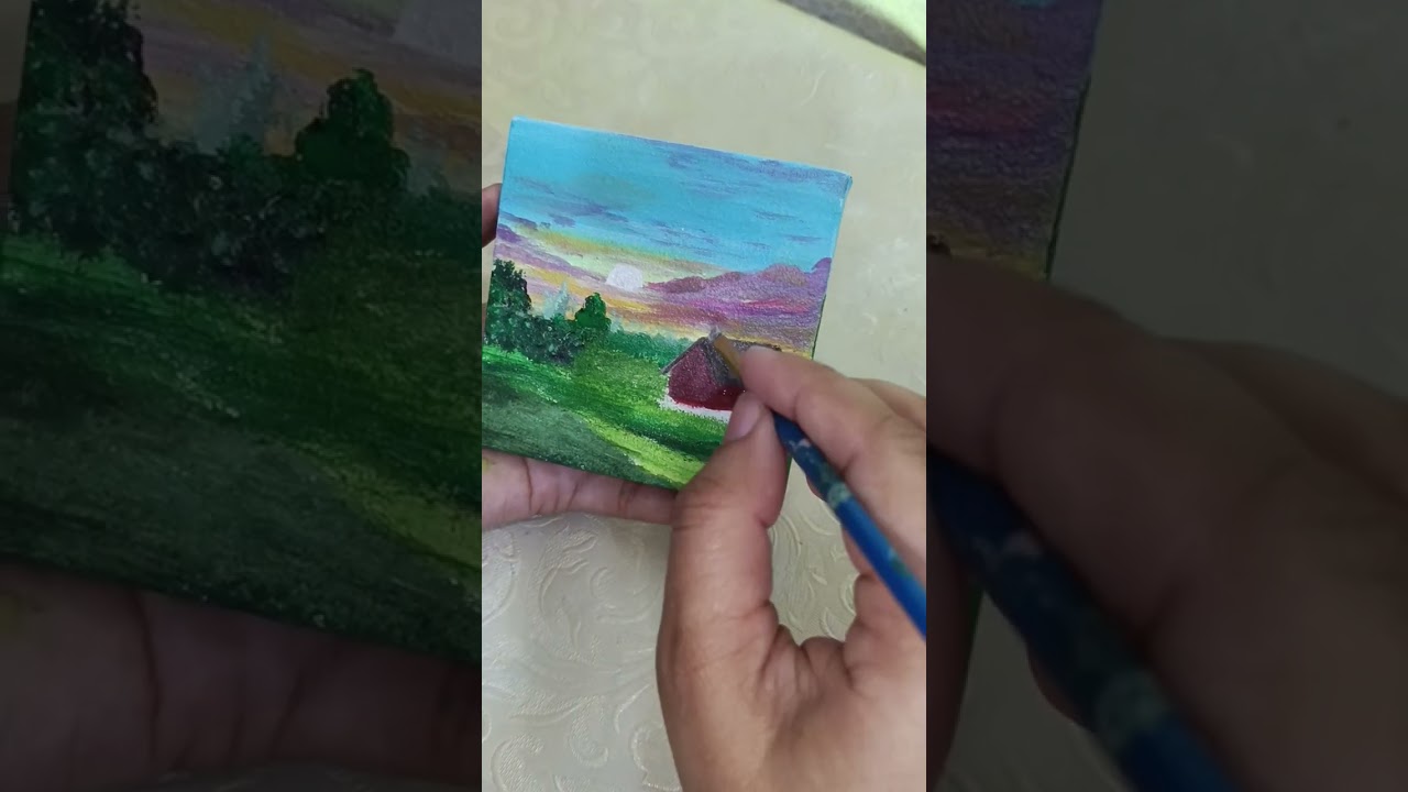 nature scenery 🎨#painting #viralvideo #youtubecommunity #youtuber 