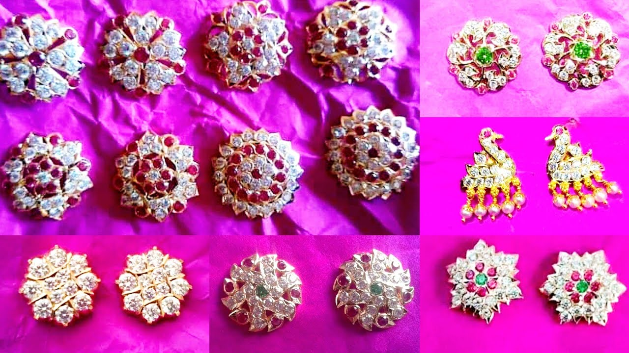 gold ralla kammalu //Gold Stone Earrings For Women //Gold Stud Designs 2024//50+designs