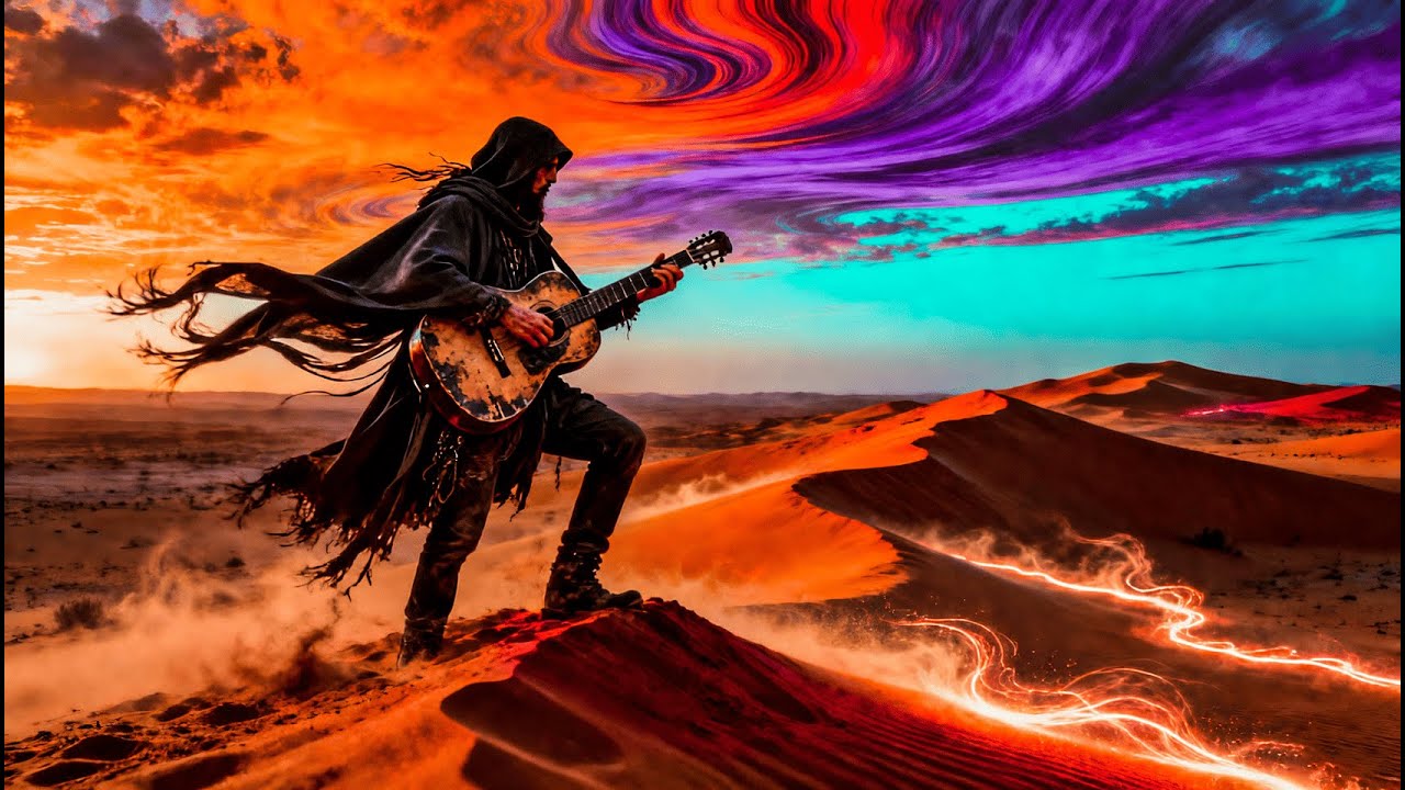 Instrumental Desert Blues | Long Ride Under Alien Skies