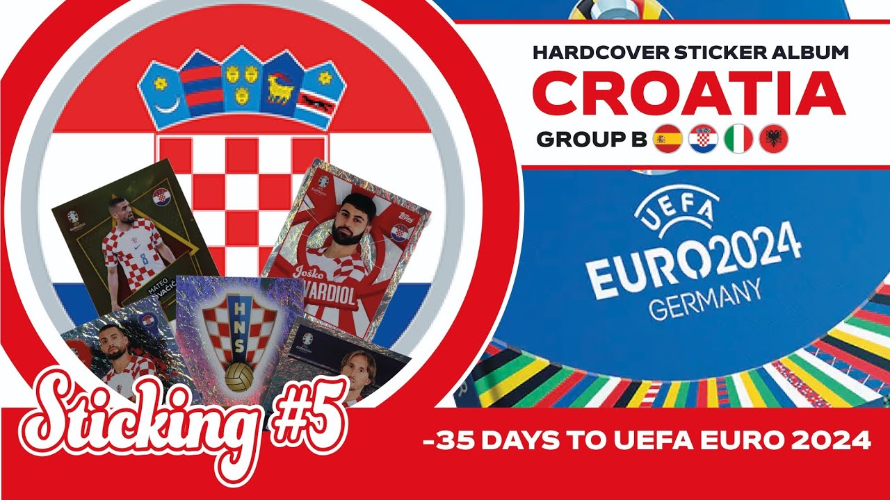 Sticking CROATIA 🇭🇷 | TOPPS Official Stickers UEFA EURO 2024 🇩🇪 