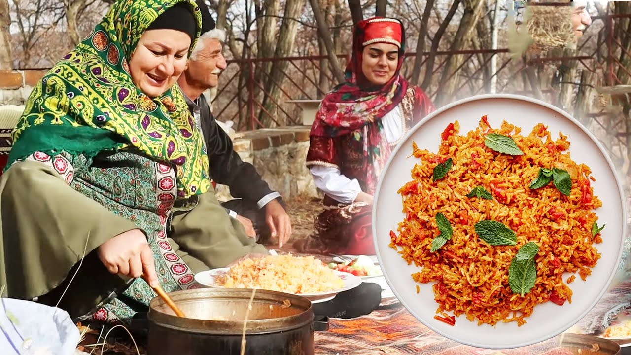 Cooking istanbuli pilaf (estanboli polo) in beautiful village ♧ Rural Life Vlog