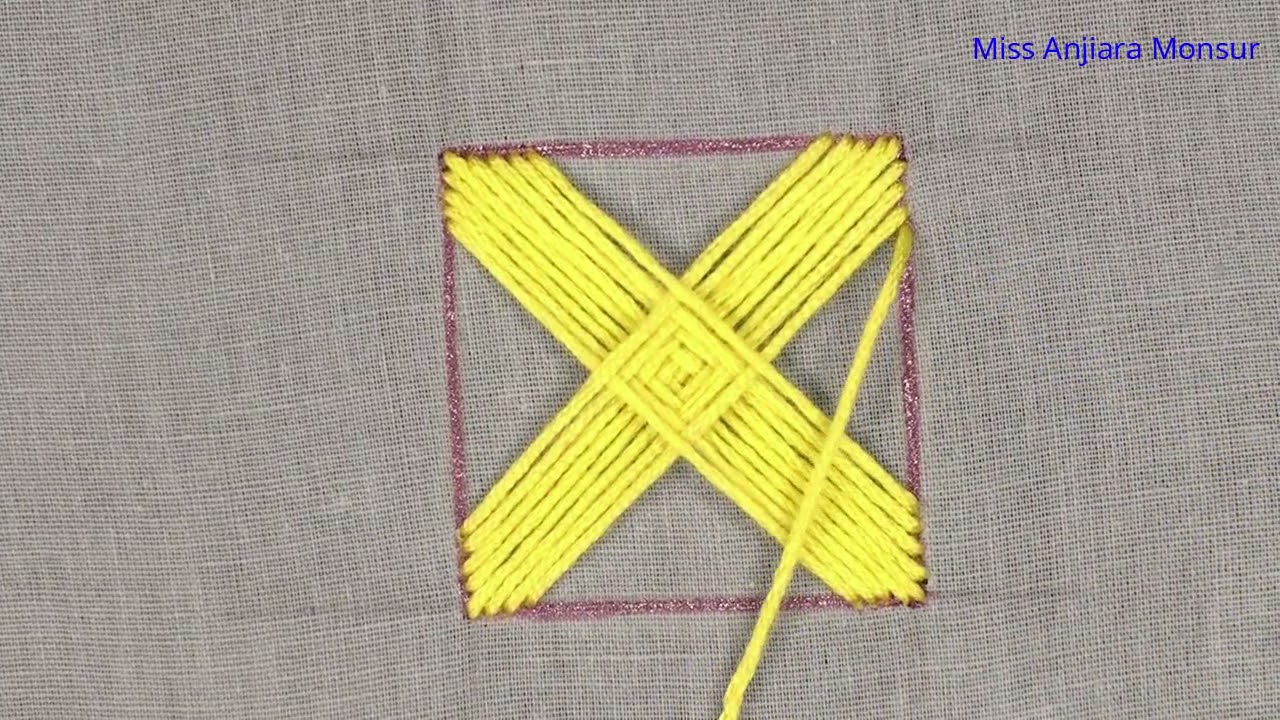 Norwich Stitch Tutorial Part-2, Square Norwich Stitch, Hand Embroidery Norwich Stitch