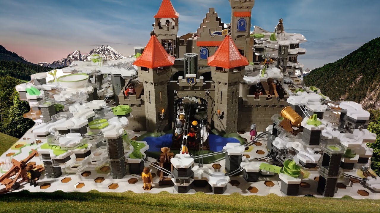 Mittelalterliche Gravitrax Burg Bahn ➕ viele Tricks