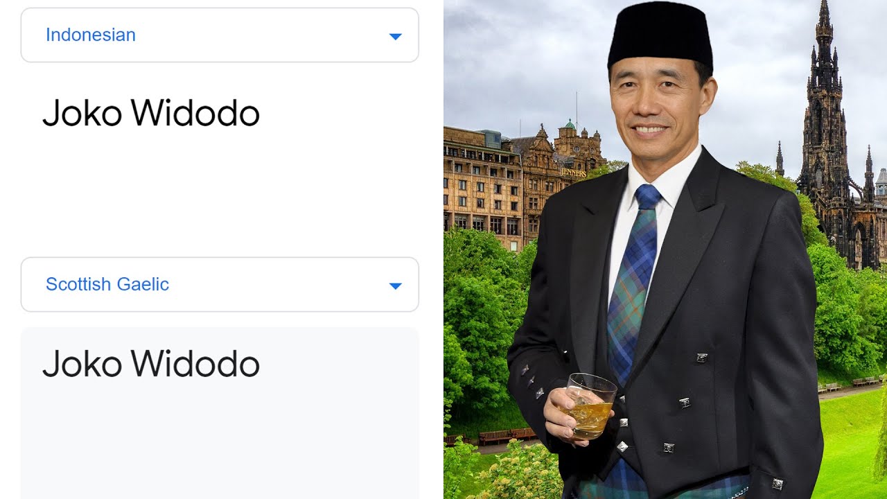 Joko Widodo in different languages meme