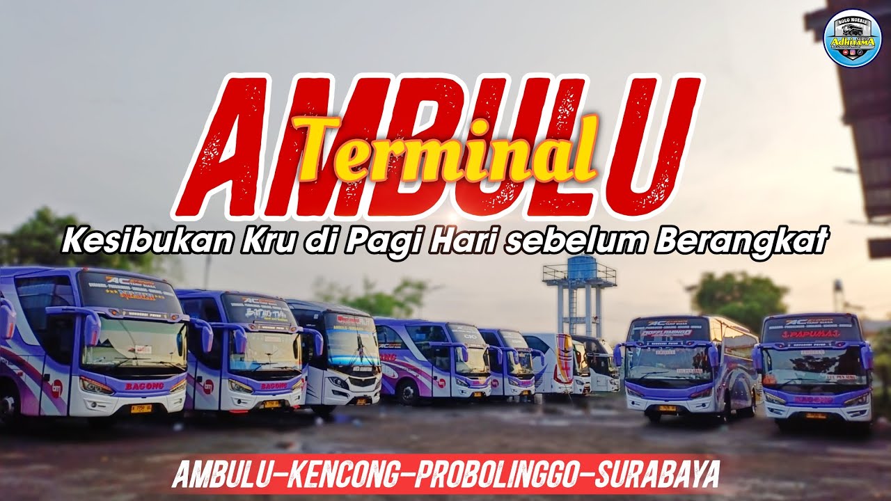 SAMBANG TERMINAL AMBULU‼️ KESIBUKAN KRU DI PAGI HARI #bismania #busmaniacomunity 