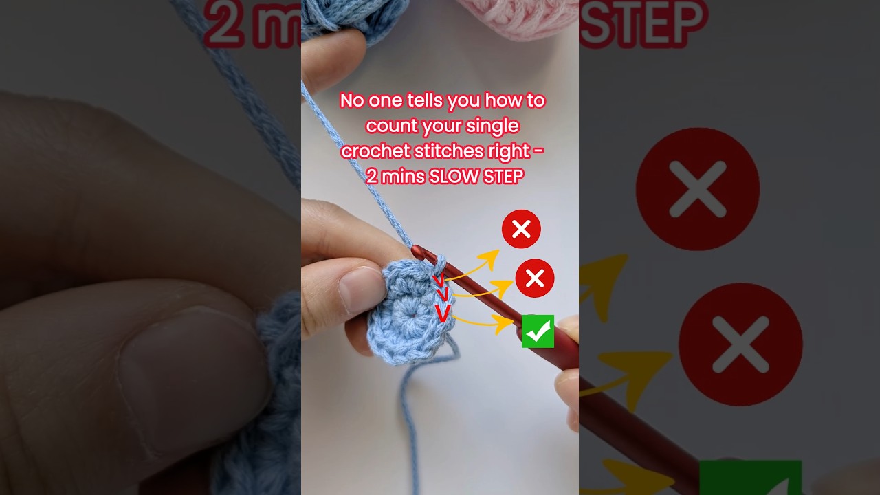How to crochet your single crochet and count the stitches right in the magic ring 💗